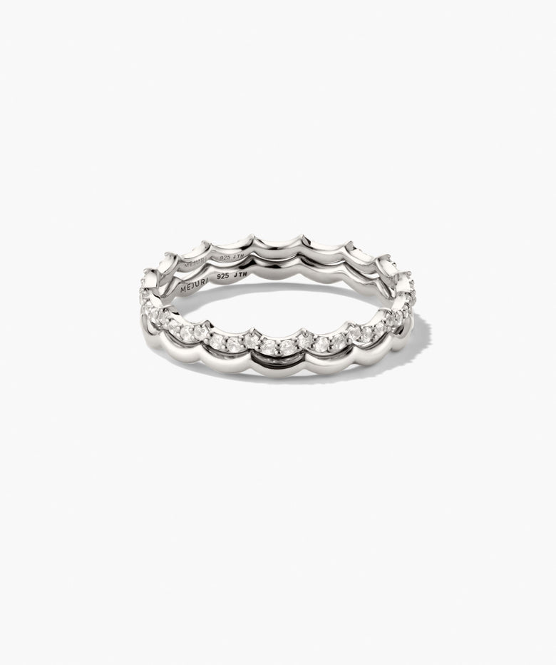 Charlotte Plain + LGS Pave Stacker Set