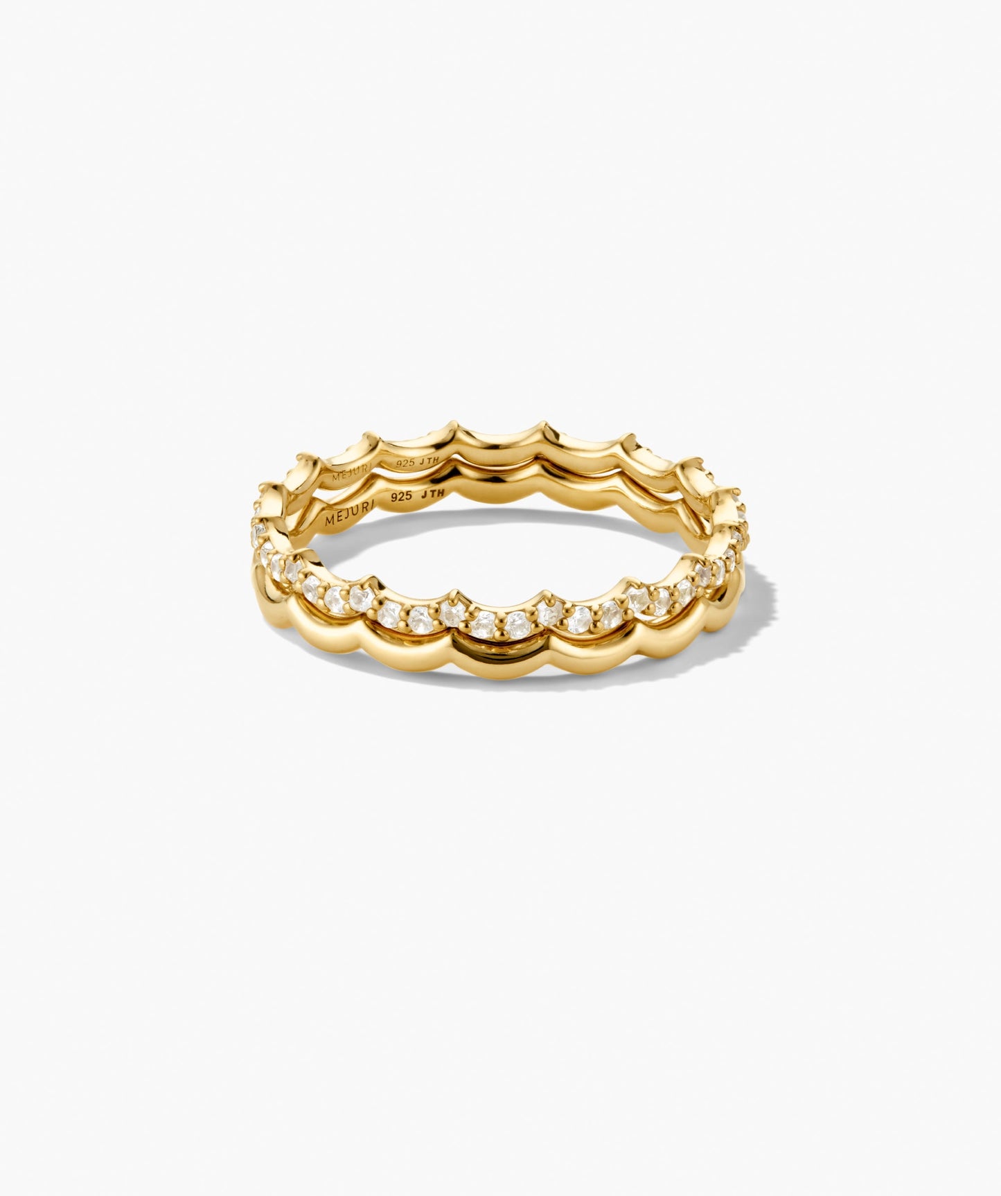 Charlotte Plain + LGS Pave Stacker Set