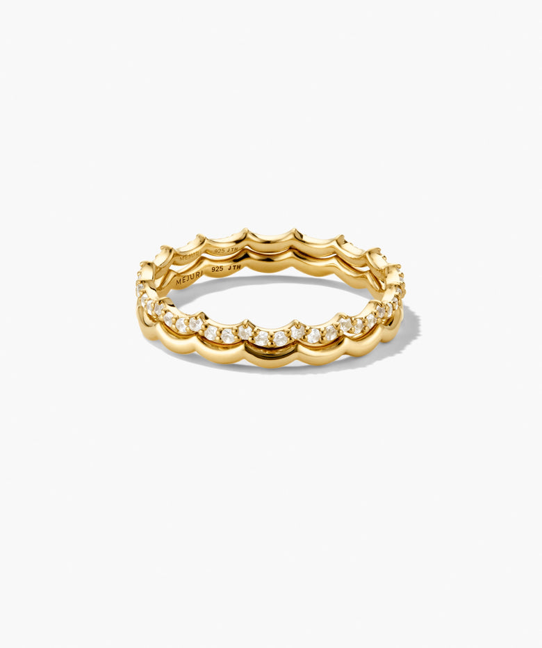 Charlotte Plain + LGS Pave Stacker Set