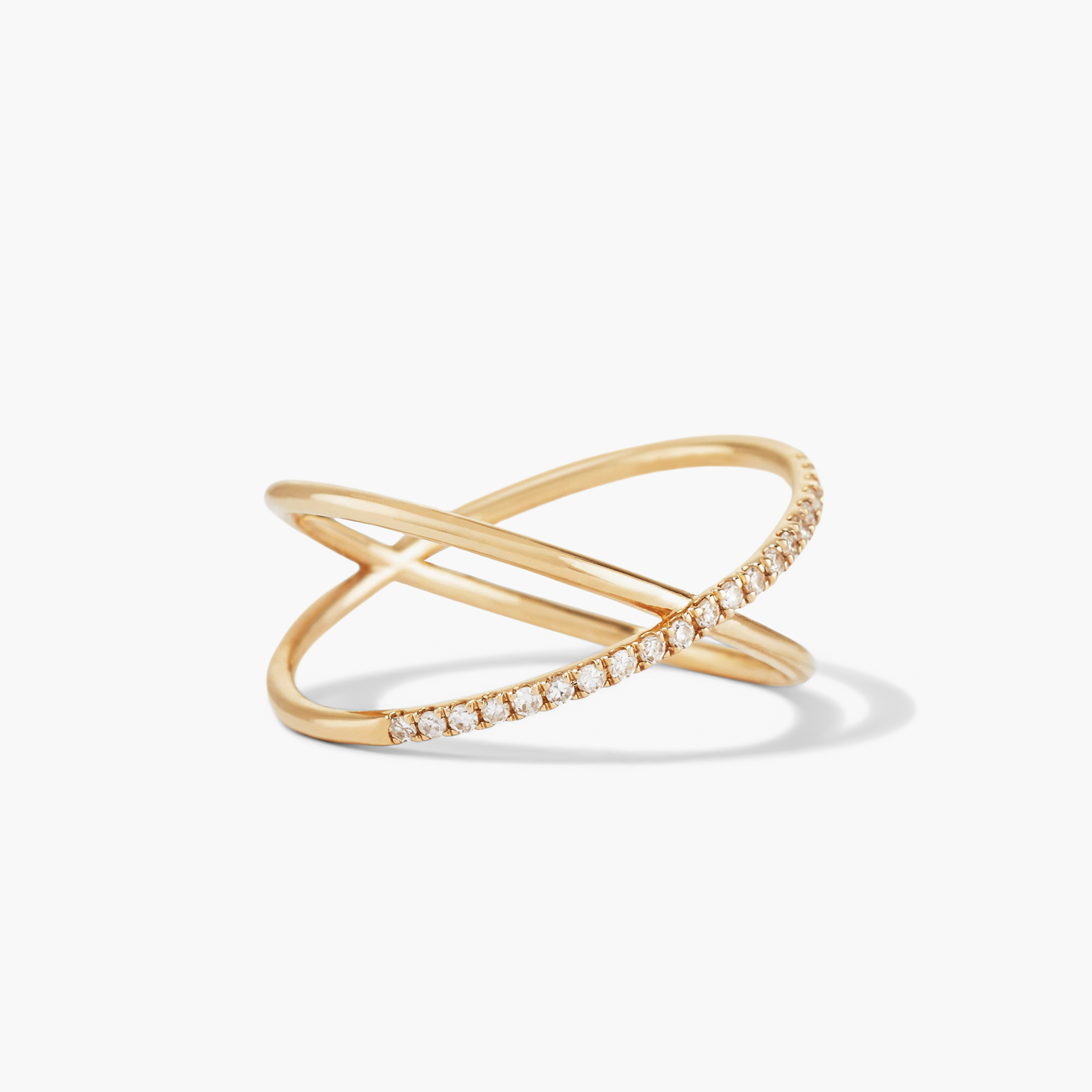 Pave Diamond X Ring