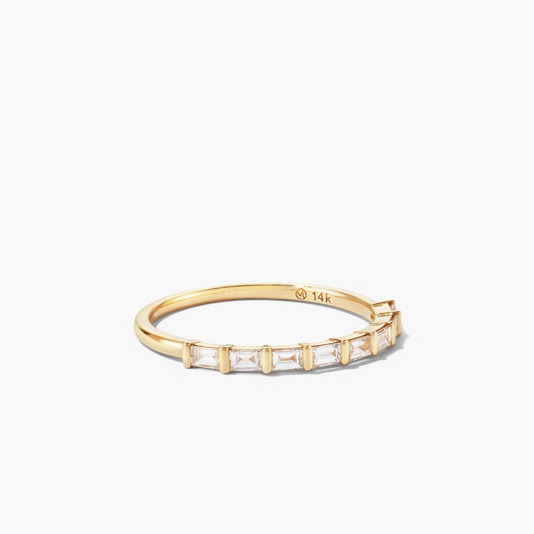 Baguette Diamond Half Eternity Band