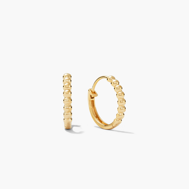Beaded Small Hoops