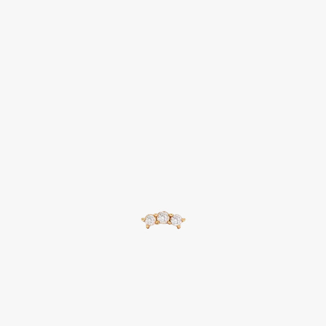 Curve Diamond Bar Stud