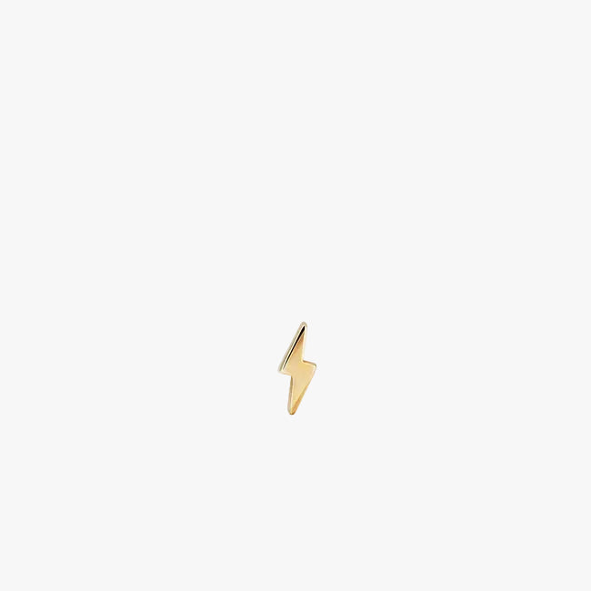 Pos - Straight Lightning Bolt Flat Back Stud