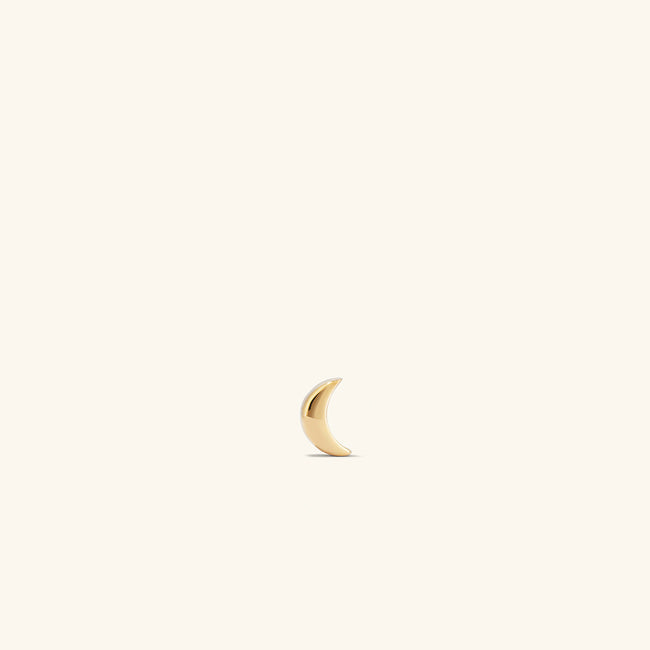 Pos - Straight Moon Flat Back Stud