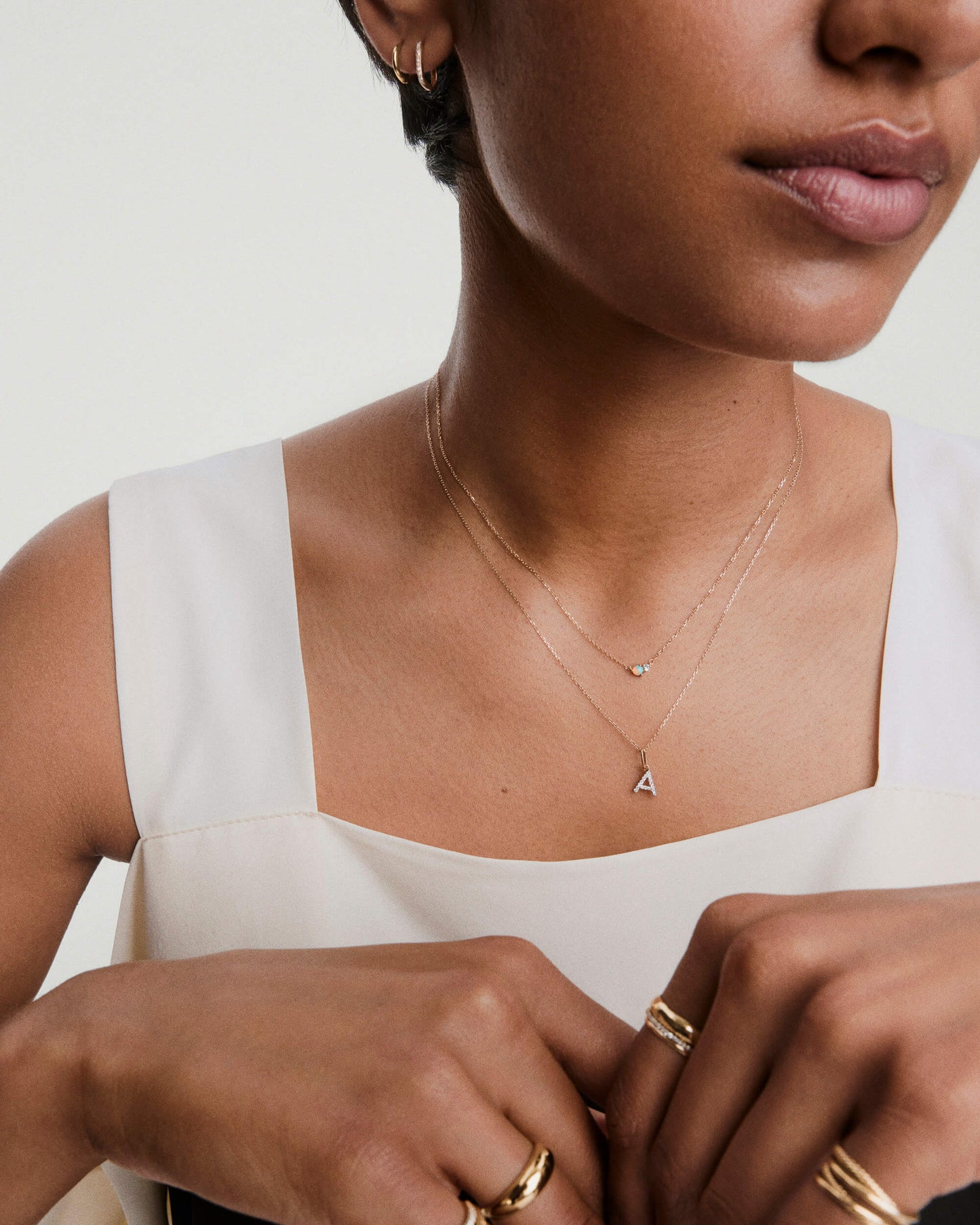 Opal and Sapphire Hue Necklace