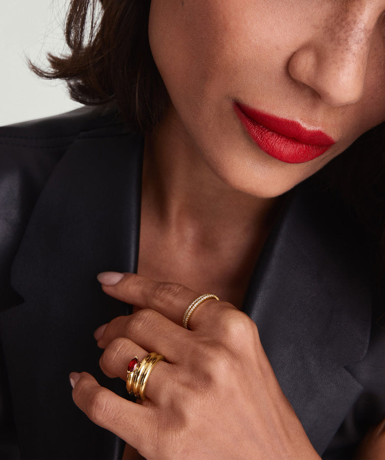Boa Gemstone Coil Ring