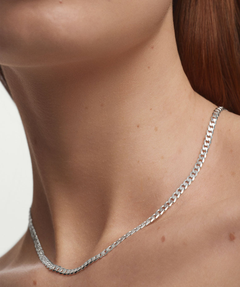Flat Curb Chain Necklace