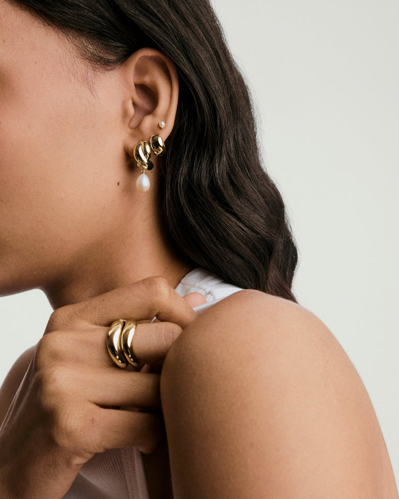 Brioche Pearl Drop Earrings