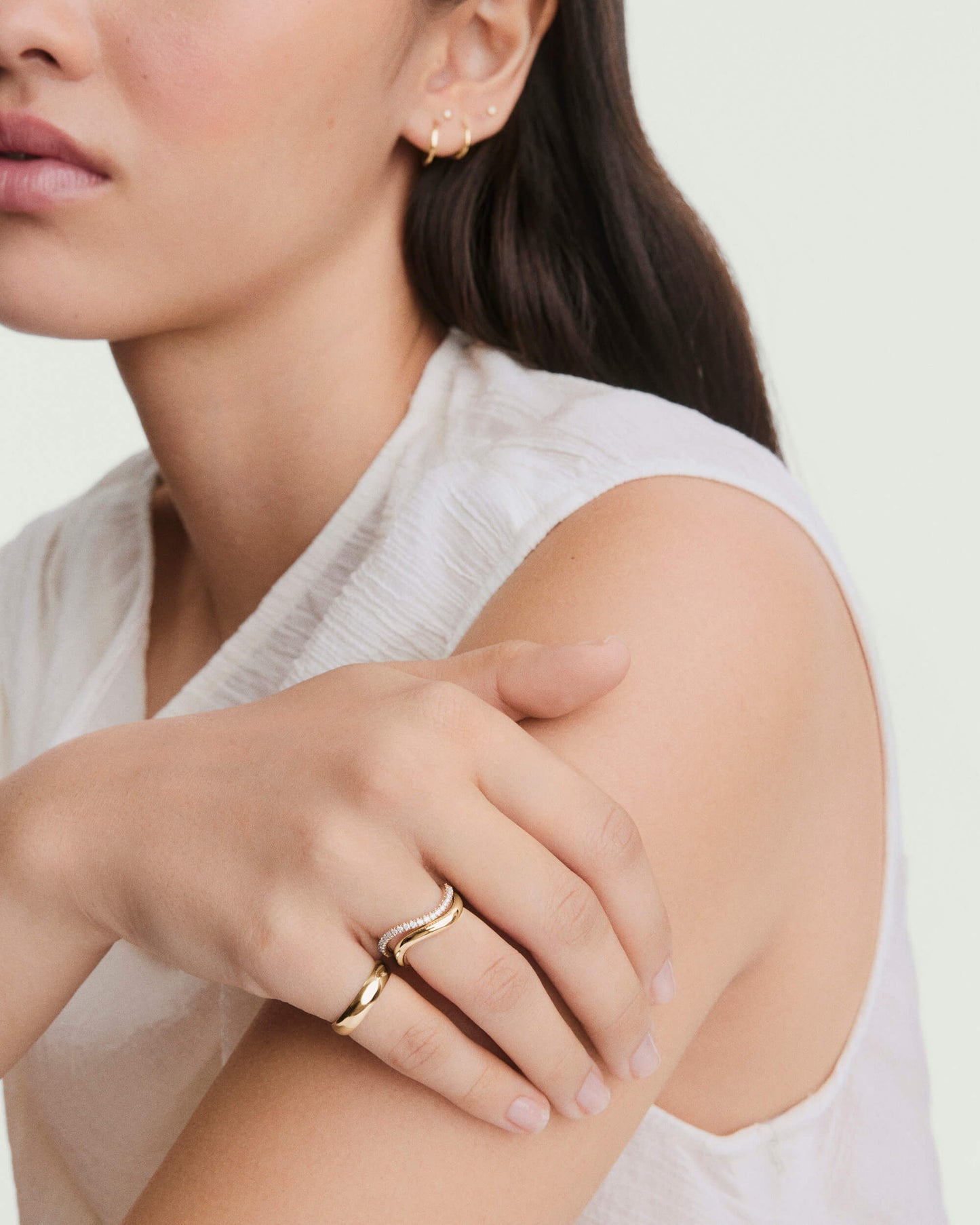Dome Figure Slim Ring