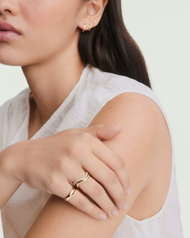 Dome Figure Slim Ring