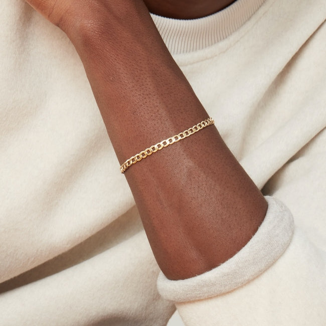 Flat Curb Chain Bracelet