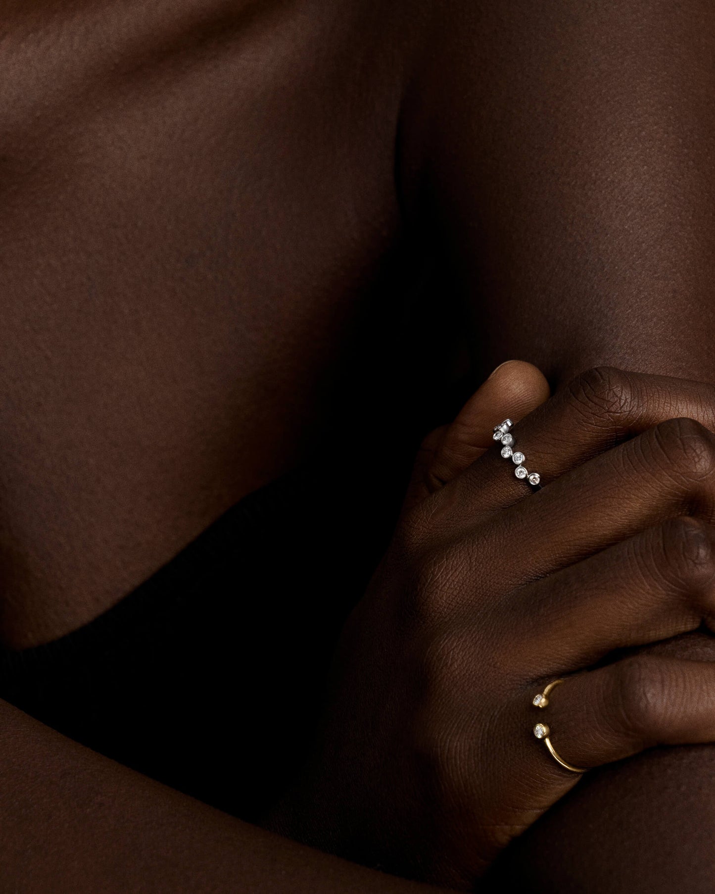 Bezel Lab Grown Diamond Zig-Zag Ring