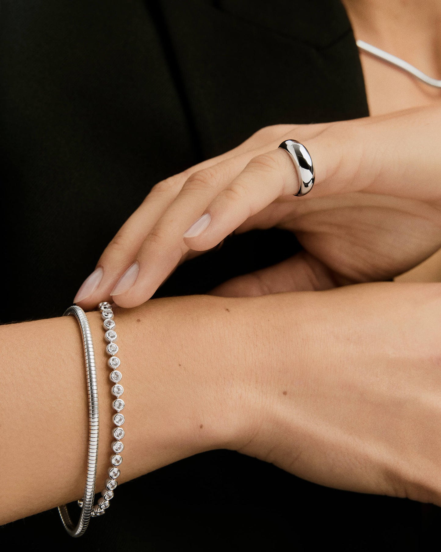 LGS Bezel Tennis Bracelet Silver