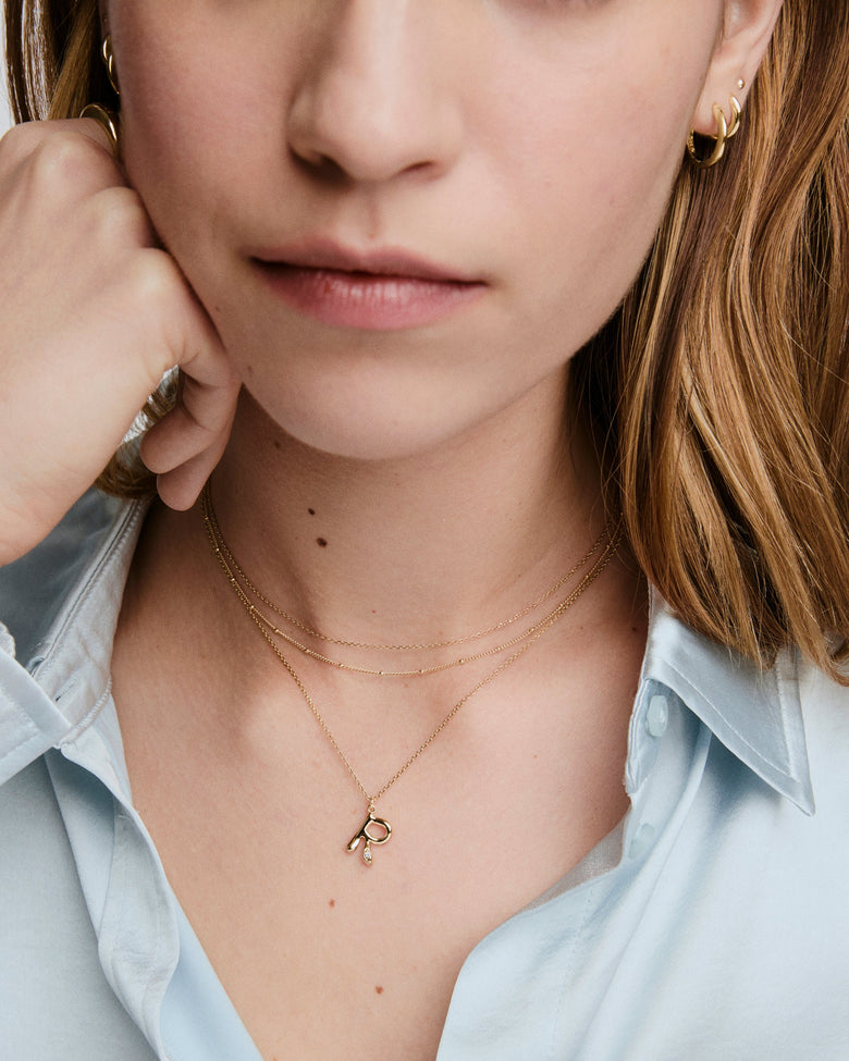 Mejuri Letter Pendant Necklace