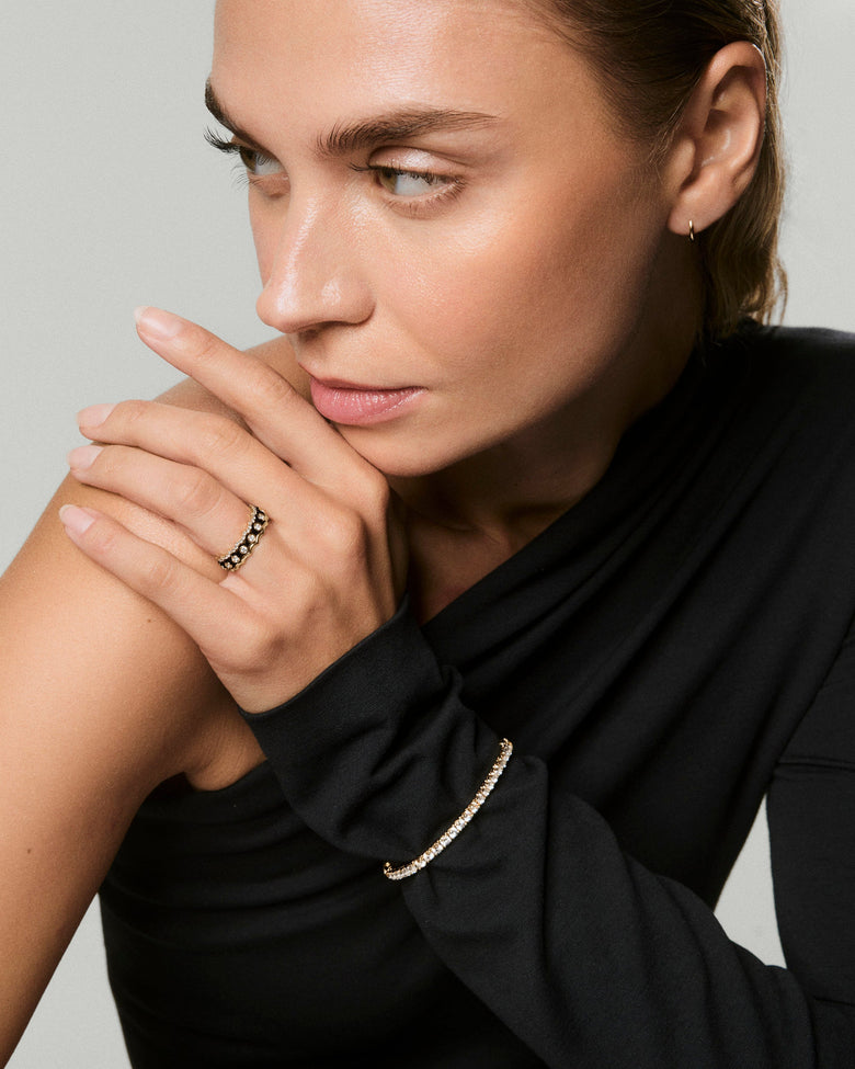 Charlotte Stacker Gemstone Enamel Ring