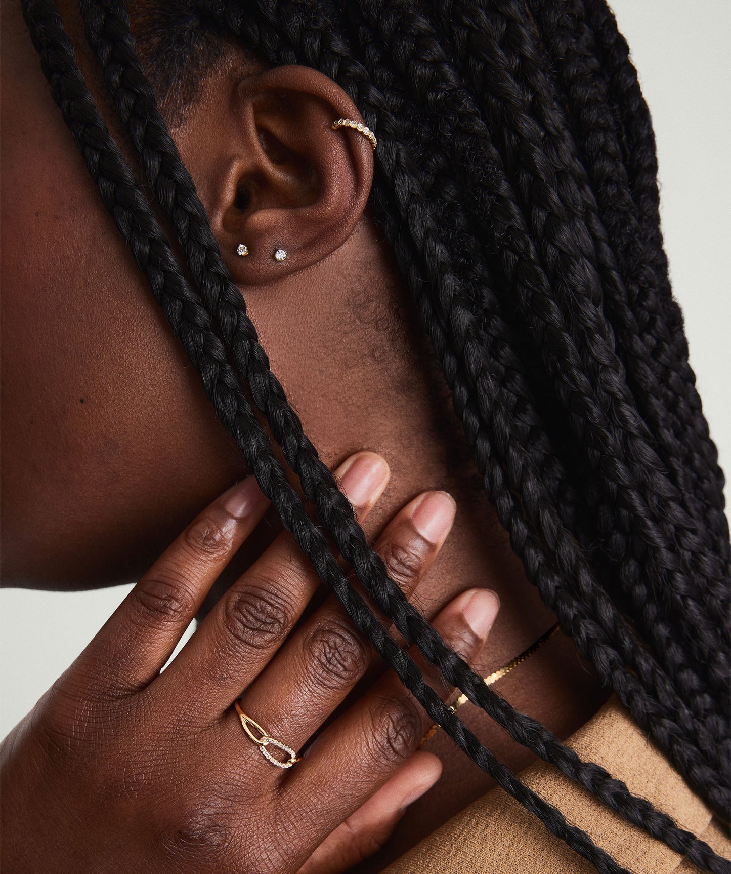 Pave Diamond Oversized Curb Ring