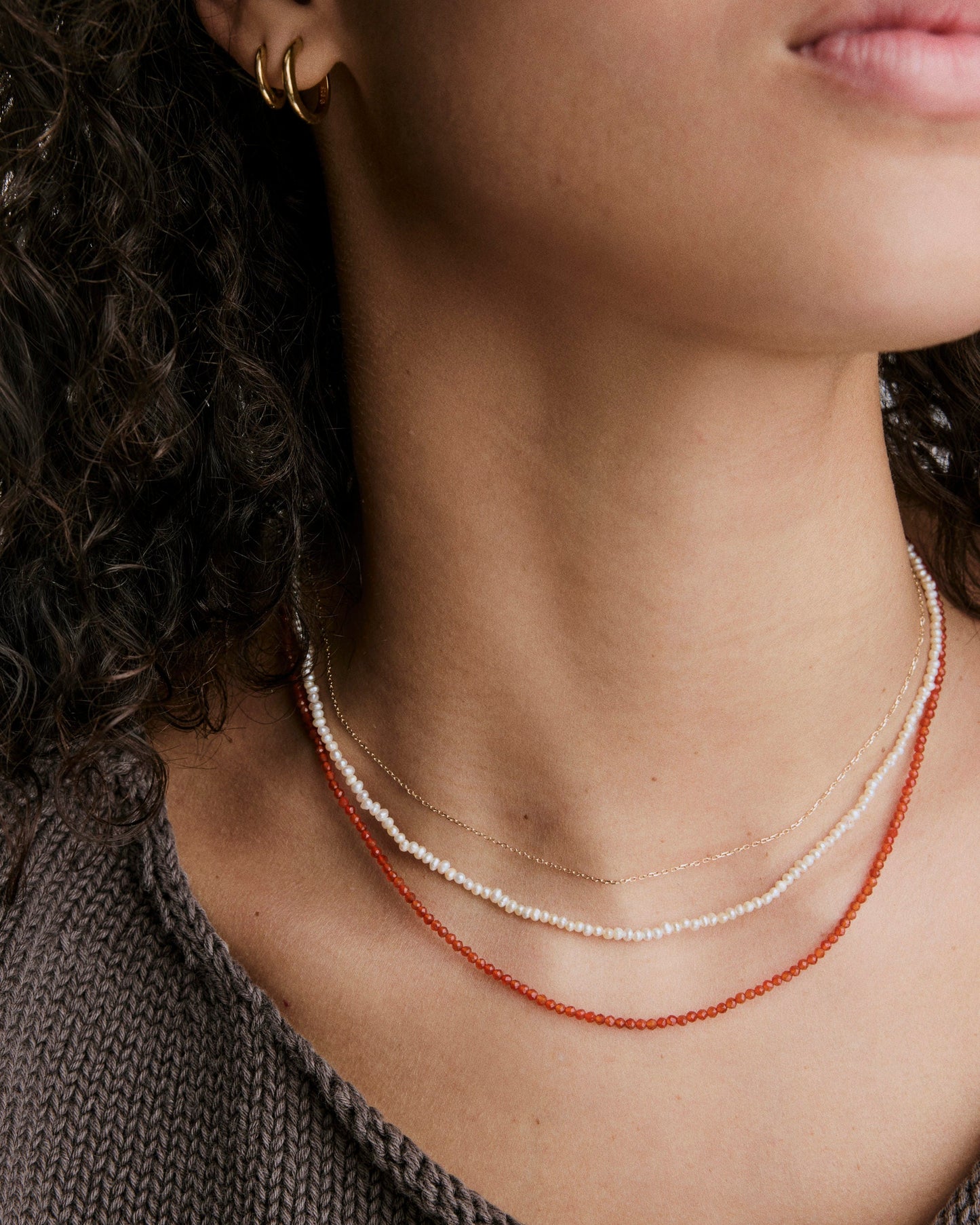 NEW Mini Beaded Gemstone Necklace