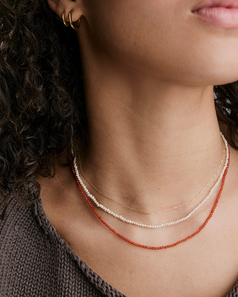 NEW Mini Beaded Gemstone Necklace