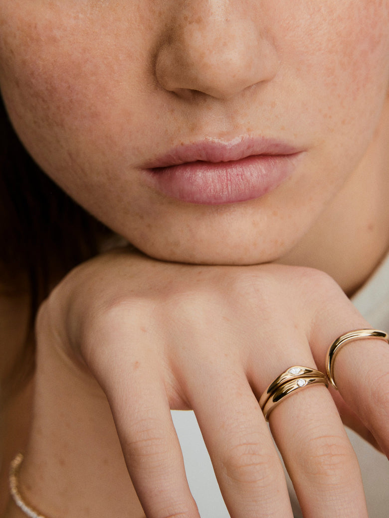 Thin Dome Ring Marquise LGD
