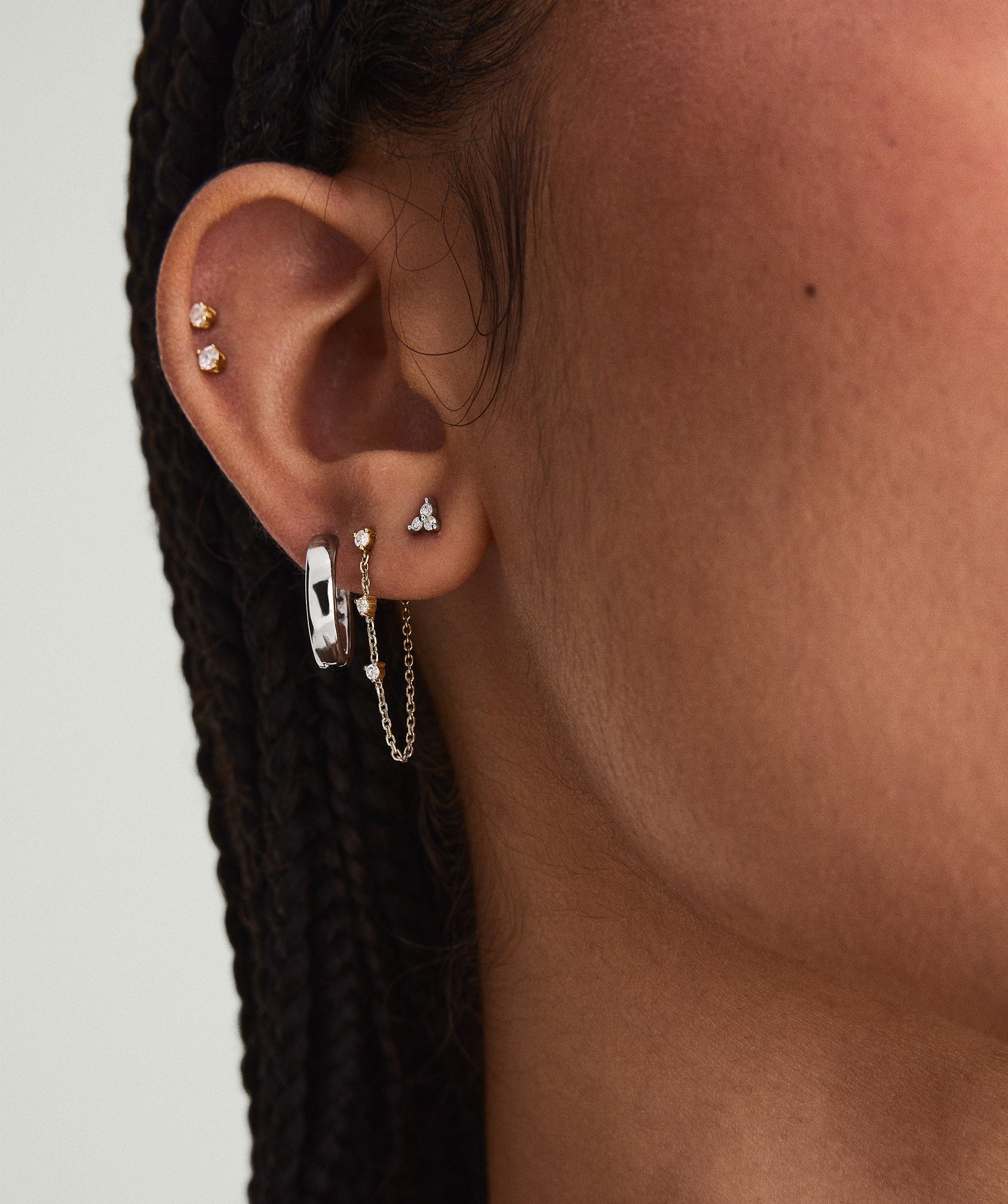 Mini Lotus Diamond Studs