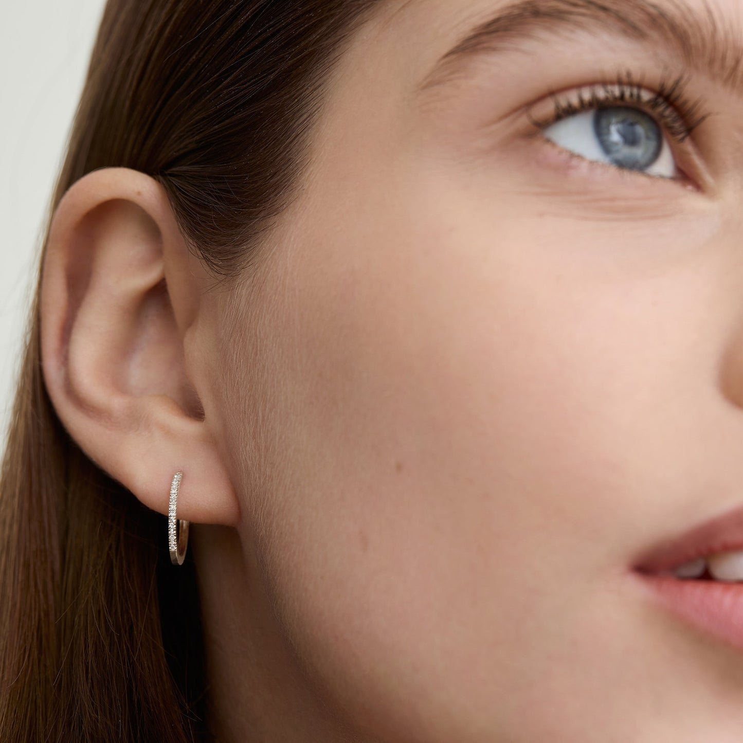 Pave Diamond Small Hoops