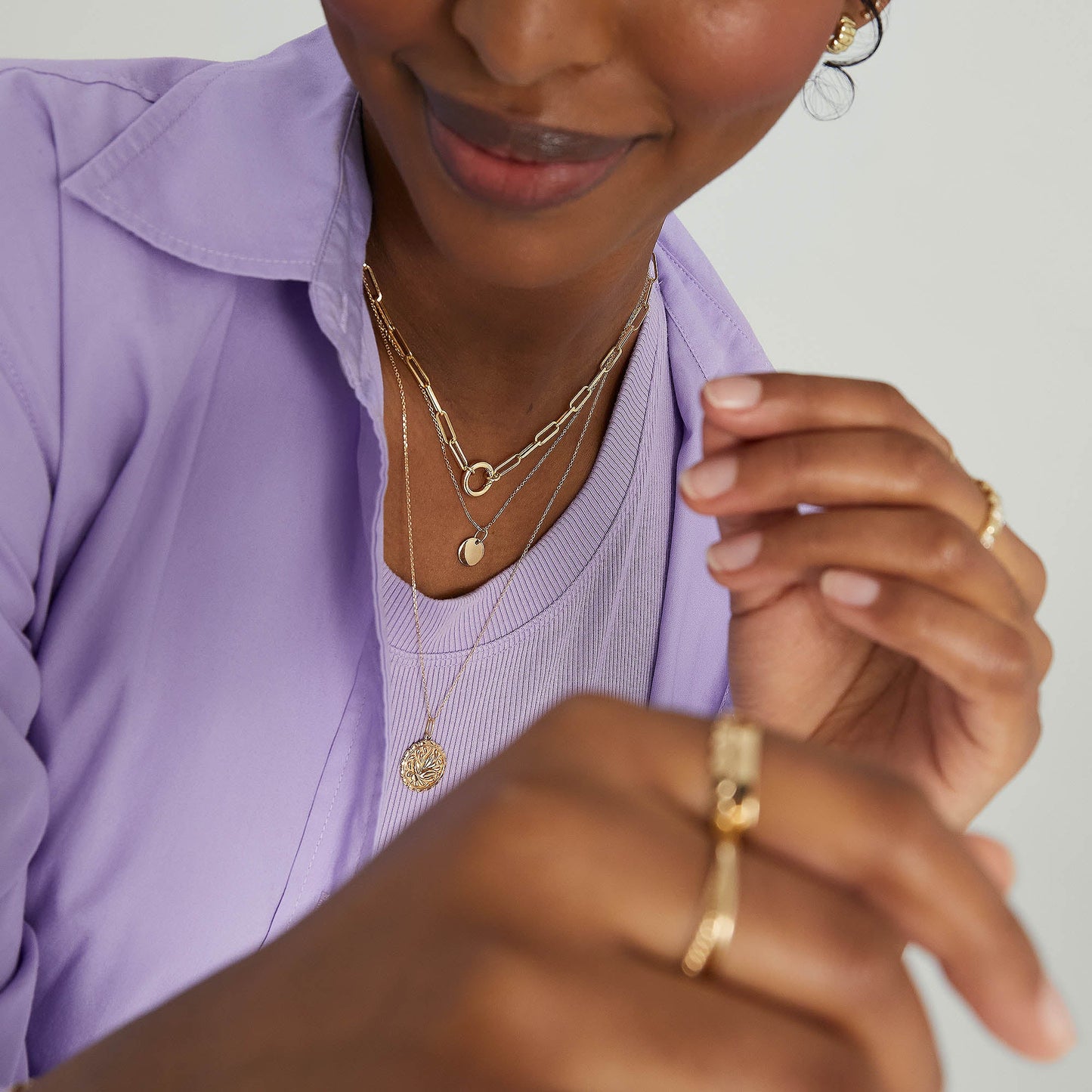 Paperclip Chain Charm Necklace