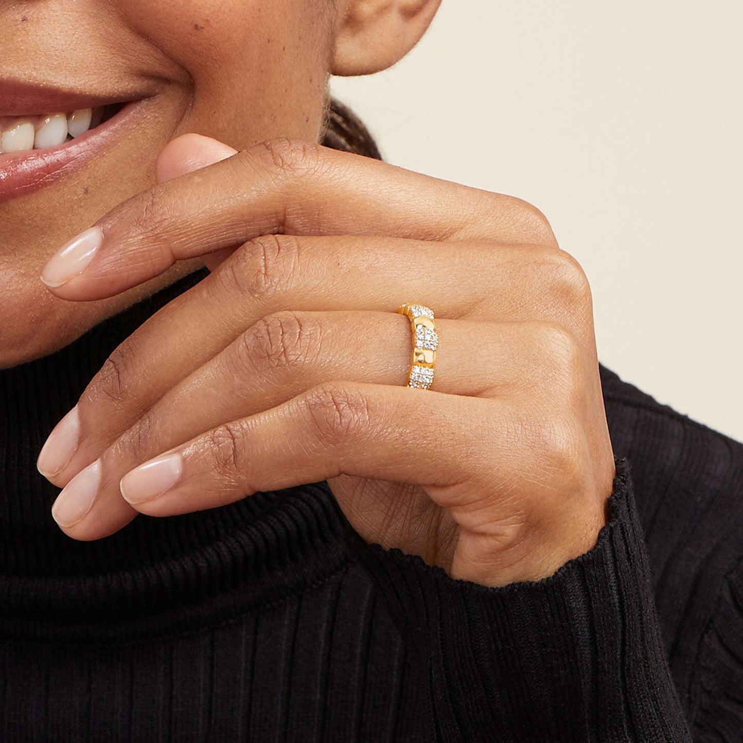 Pave Diamond Soft Charlotte Ring