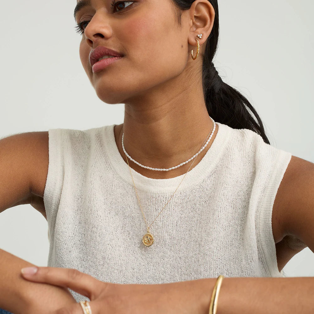 Strength: Rose Coin Charm Pendant