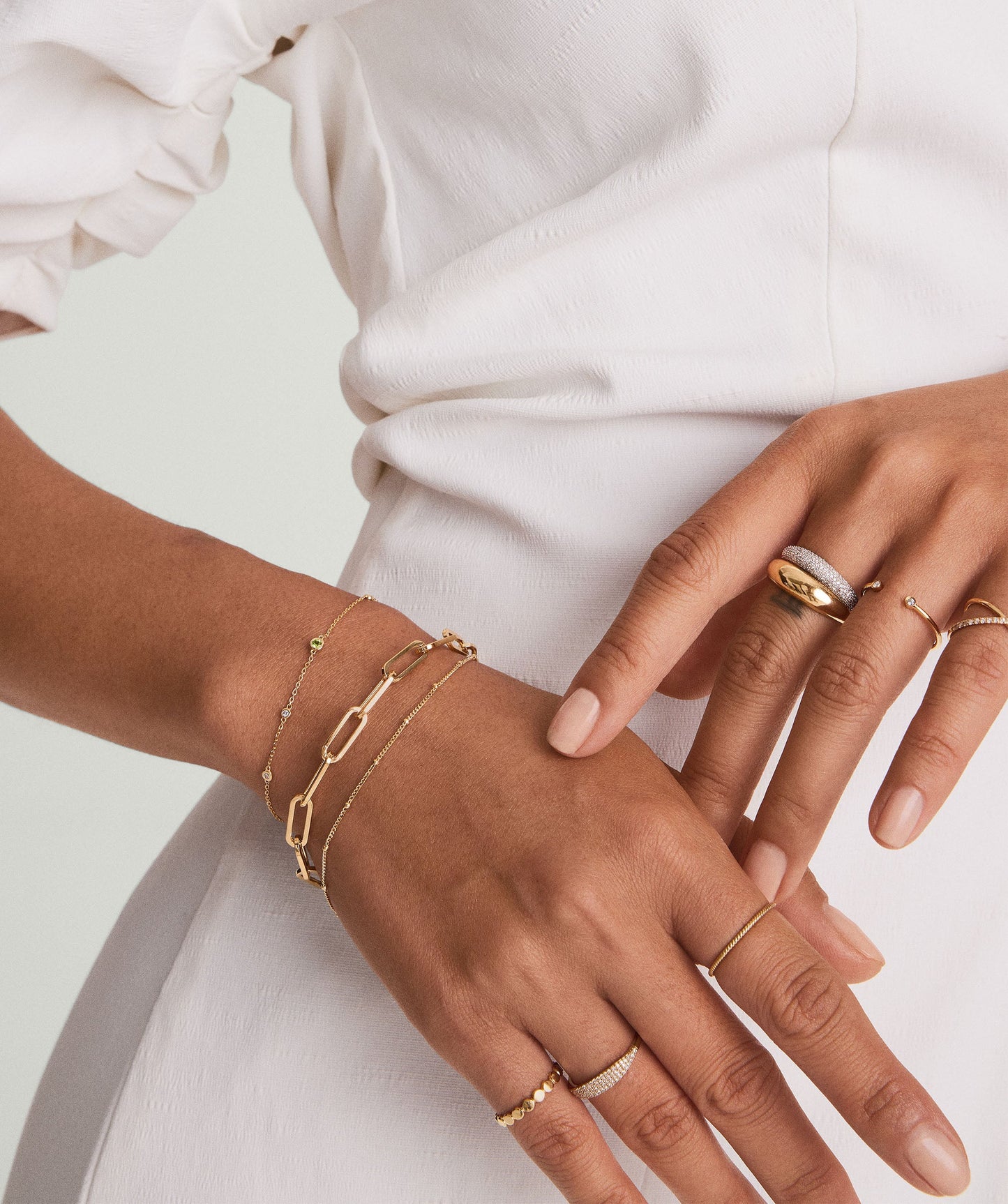 Pave Diamond Thin Dome Ring