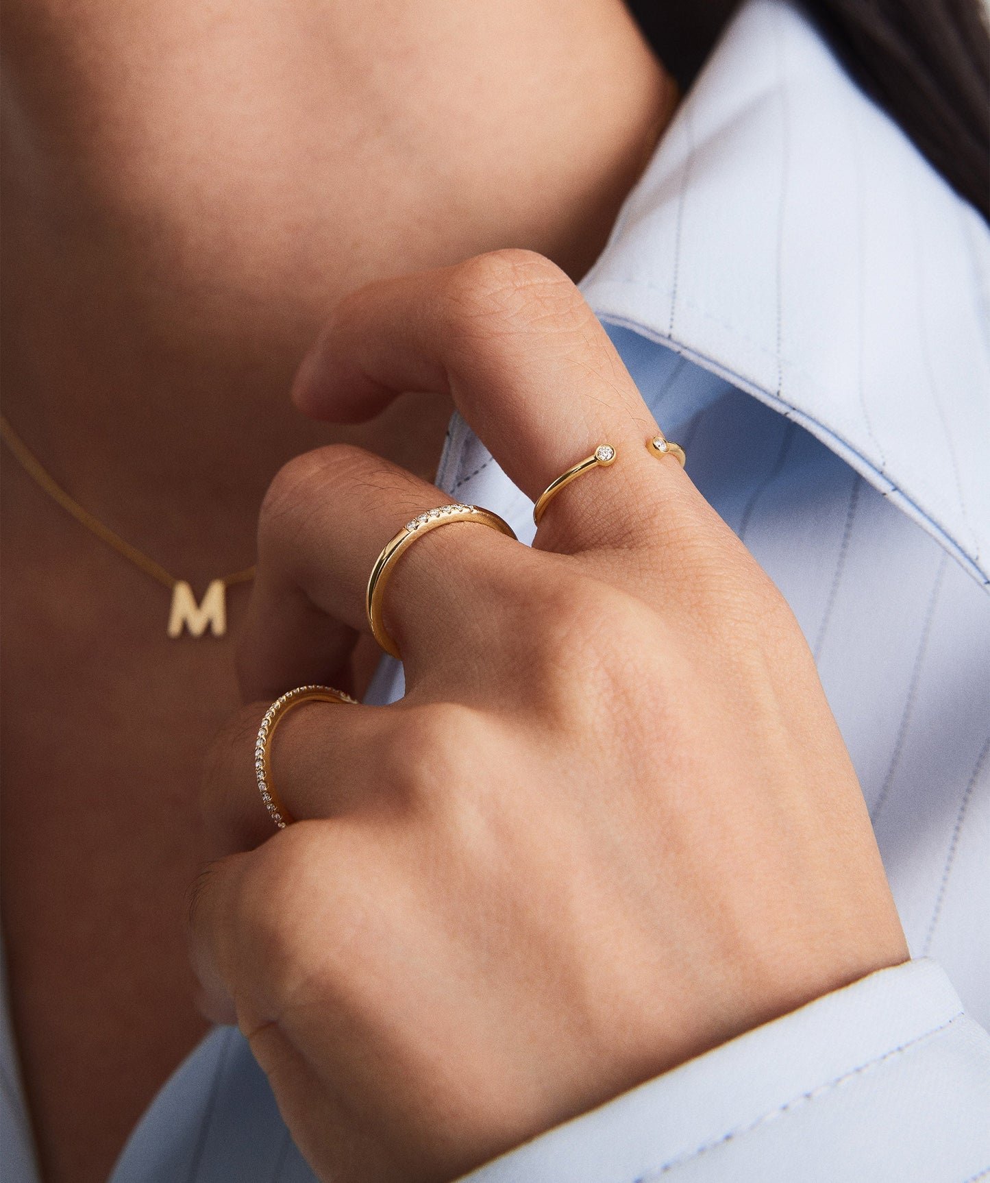Diamonds Open Ring