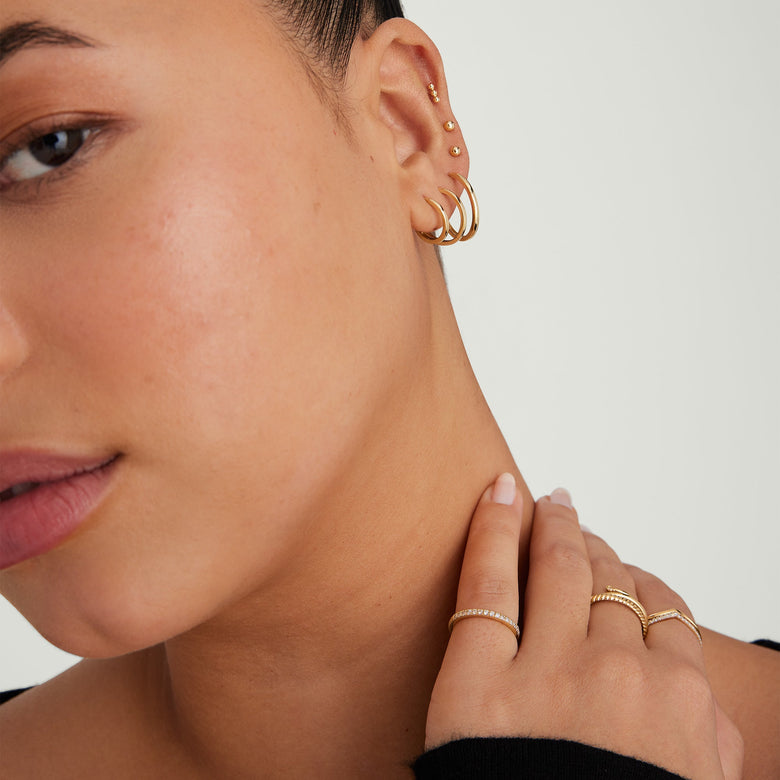 أقراط هاجي حلقية سهلة الارتداء