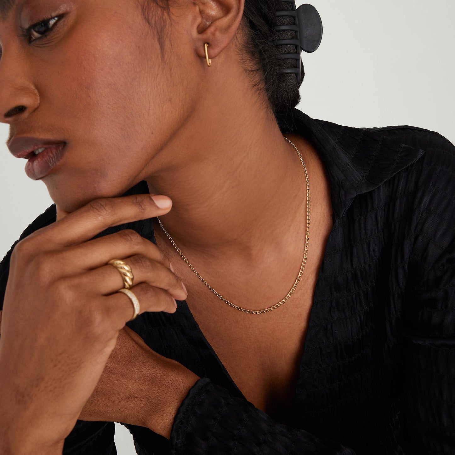Flat Curb Chain Necklace