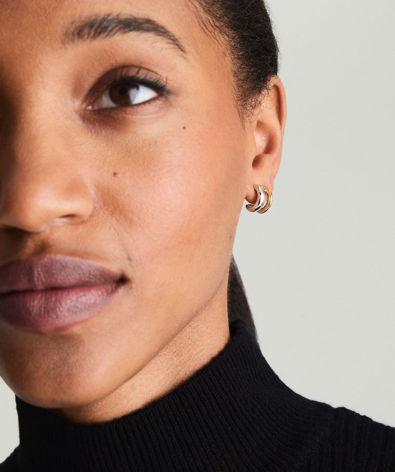 أقراط دويت هاجي حلقية من معادن مختلطة