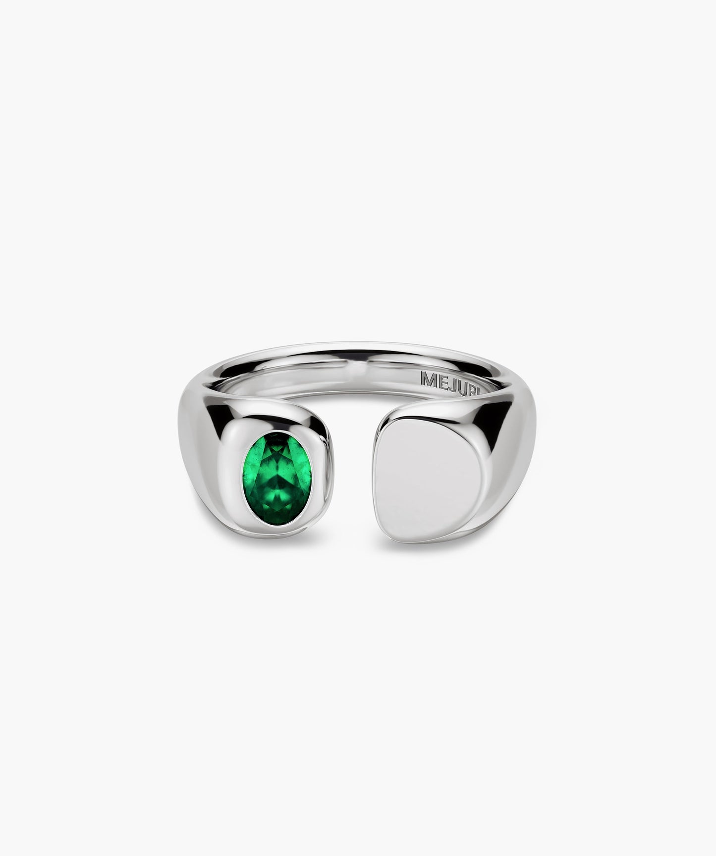 Open Signet Ring Gemstone Silver