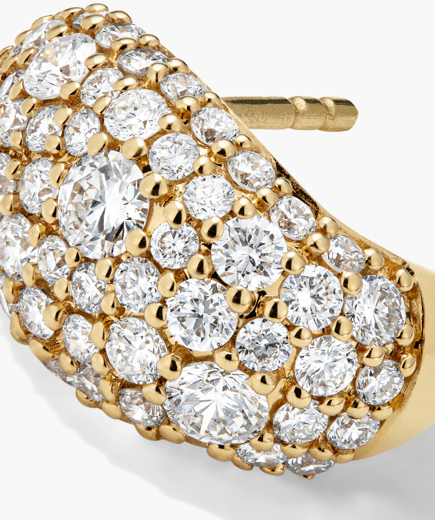 LGD Pave Diamond Dome Hoops