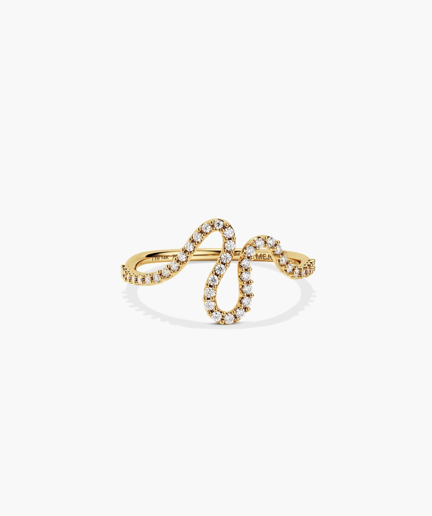 Interconnected Wave PavÃƒÂ© Diamond Ring