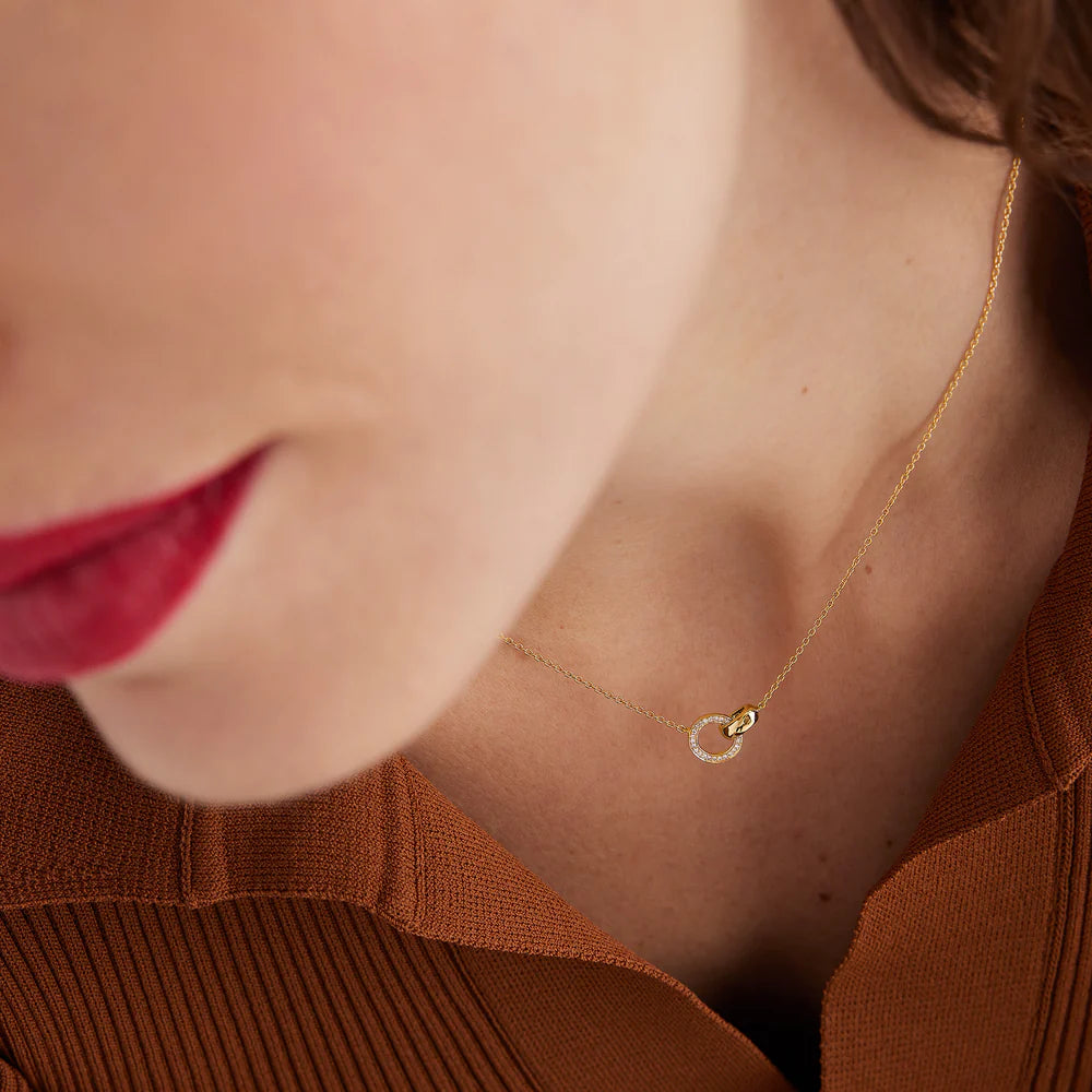 Pave Diamond Linked Necklace
