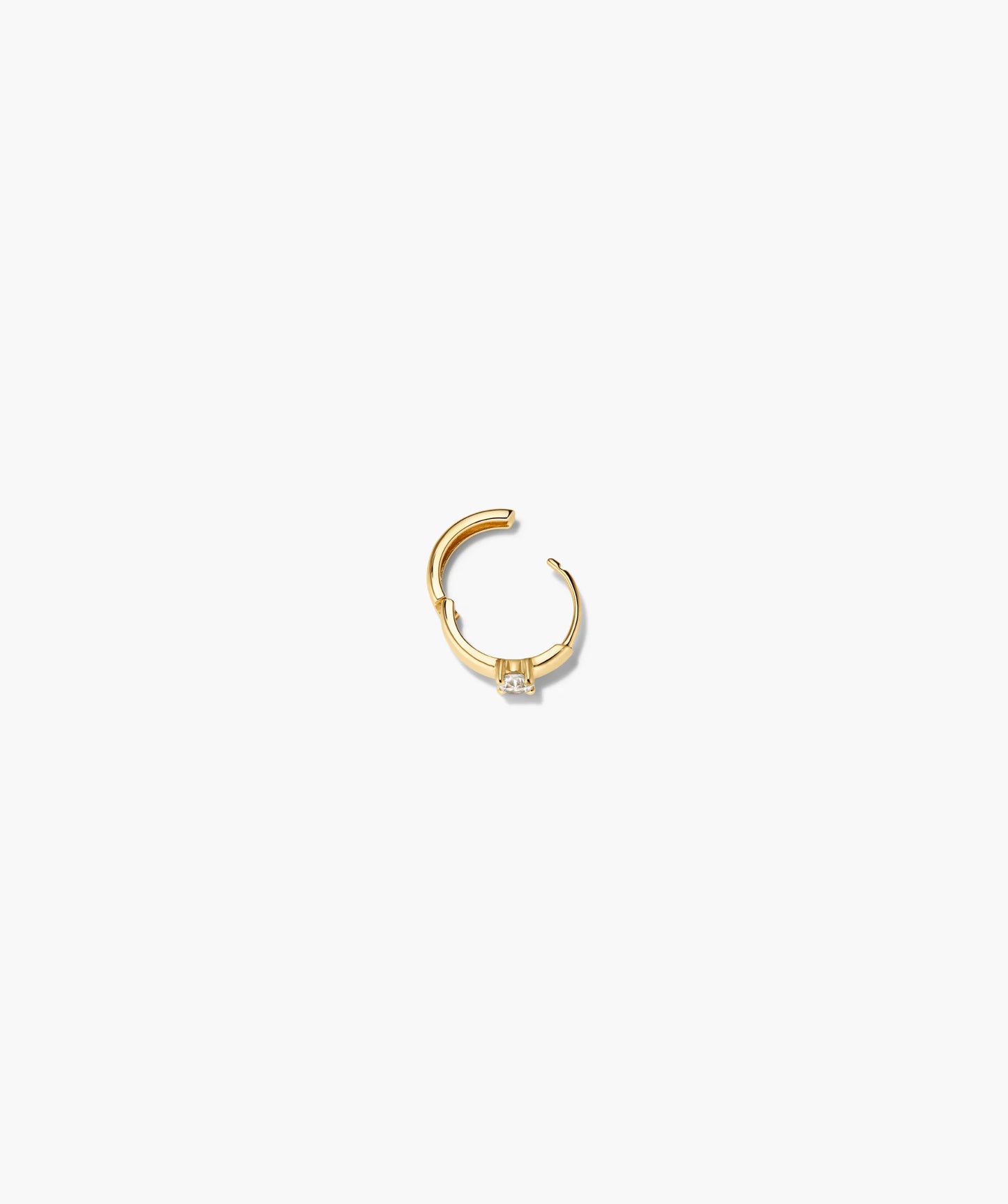 Single Colored Mini Hoop White Sapphire