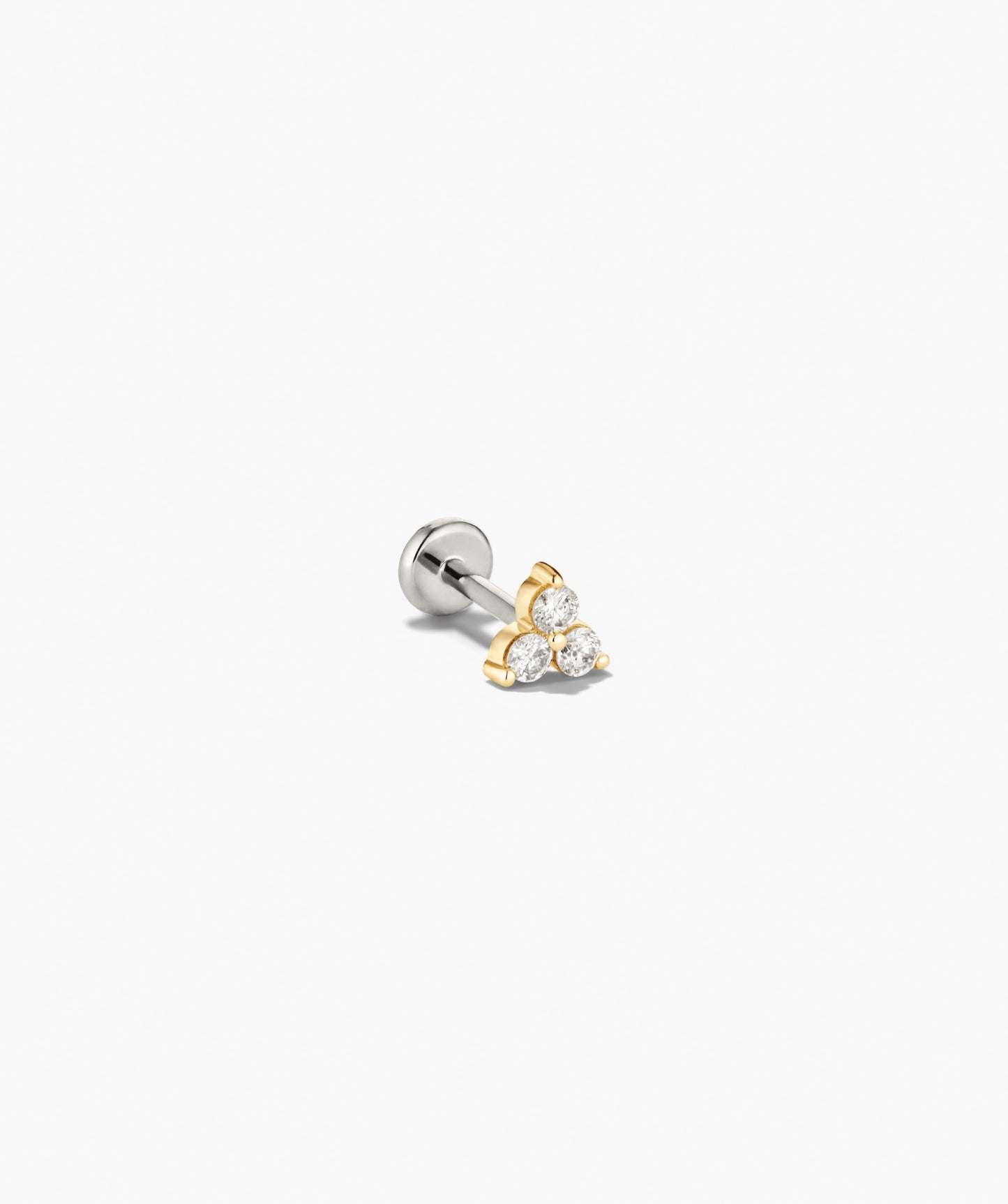 Mini Lotus Diamond Flat Back Stud