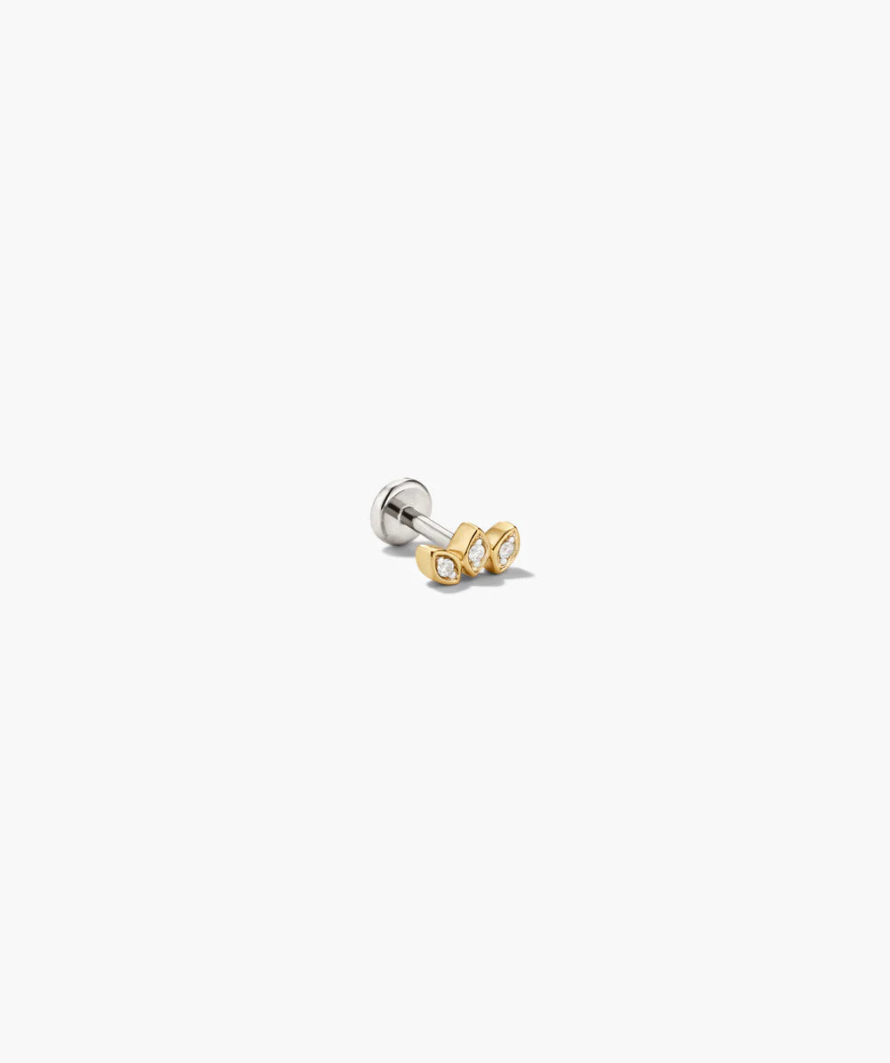 Marquise Diamond Bar Stud