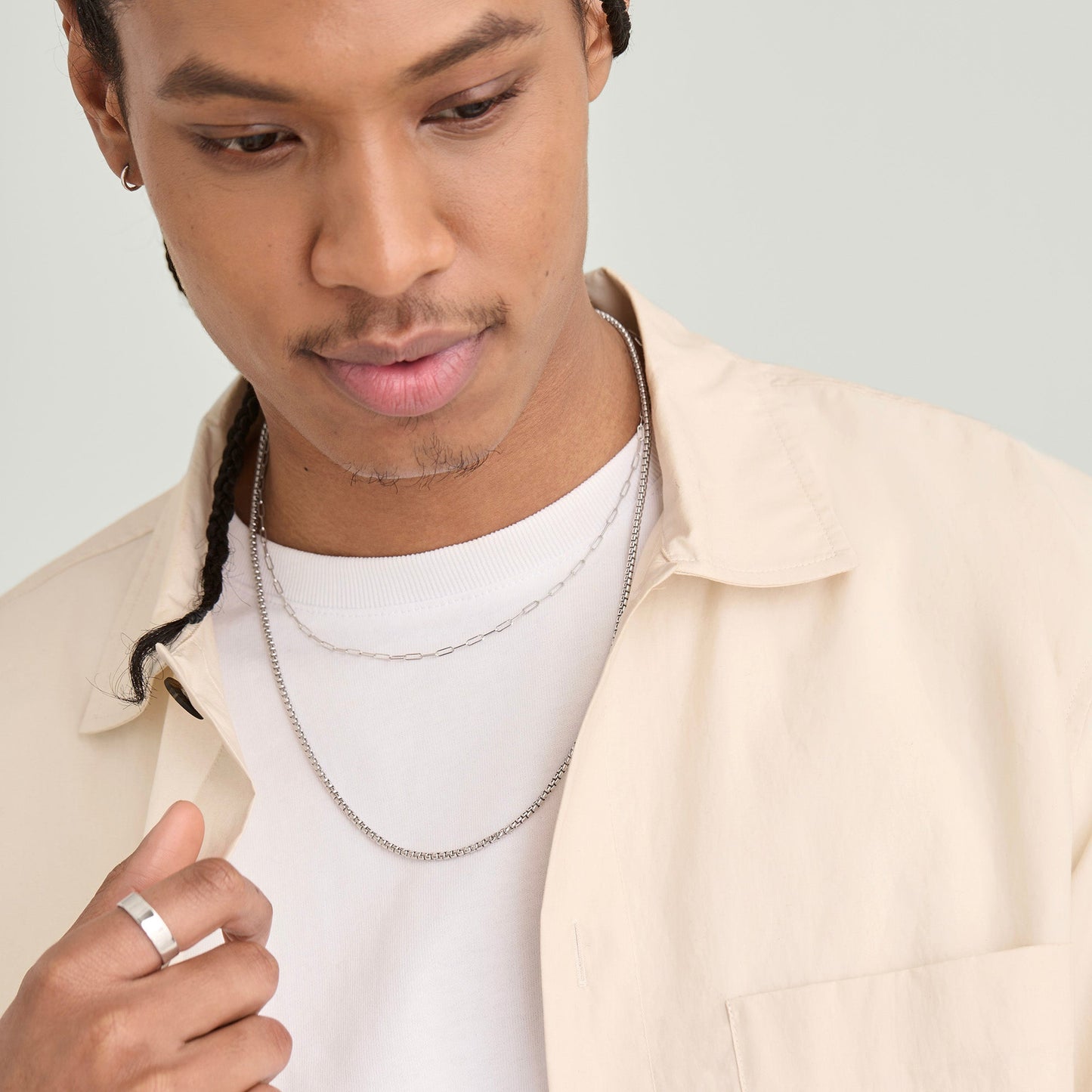 Round Box Chain Necklace