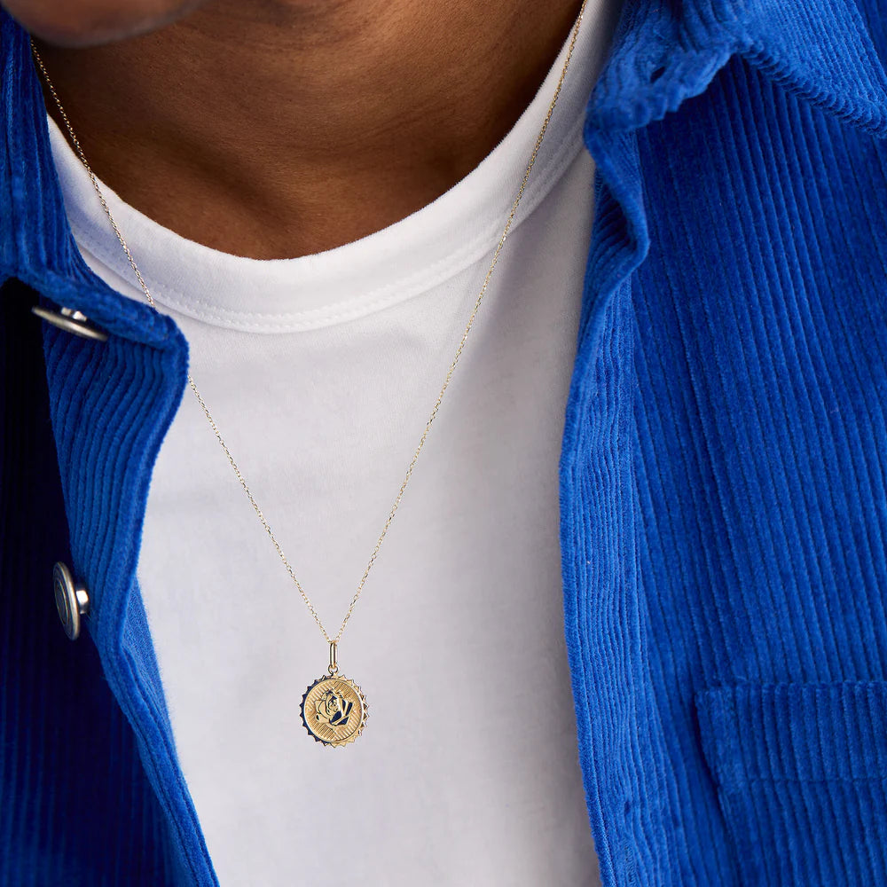Strength: Rose Coin Charm Pendant