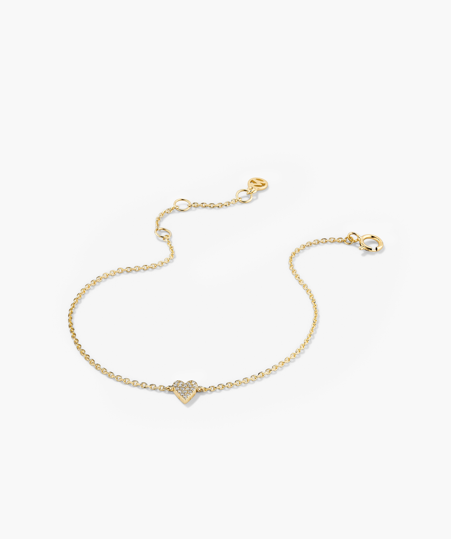 Mini Heart Pave Diamond Bracelet