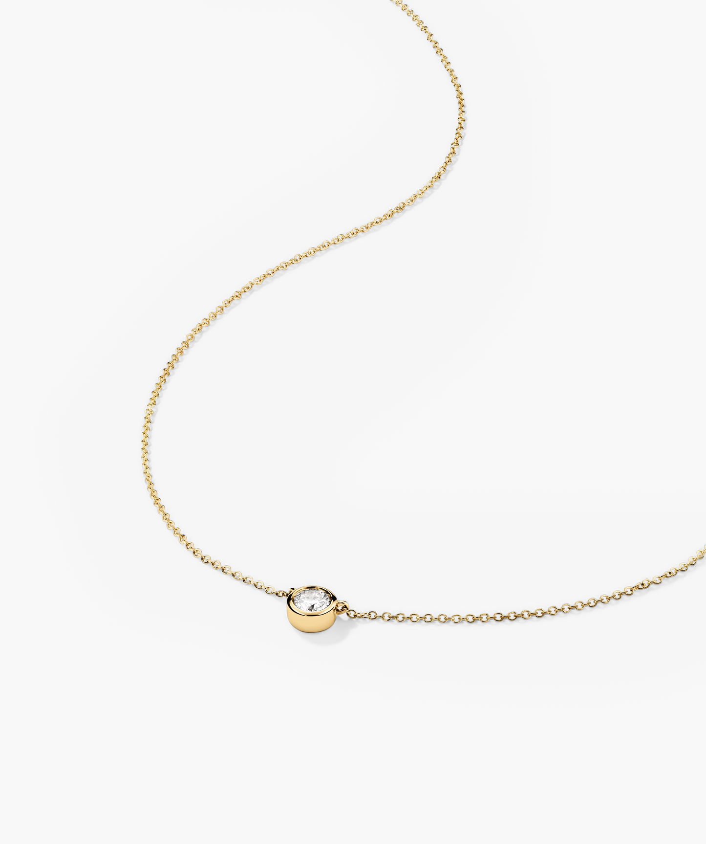 Bezel Lab Grown Diamond Necklace 0.25 ct