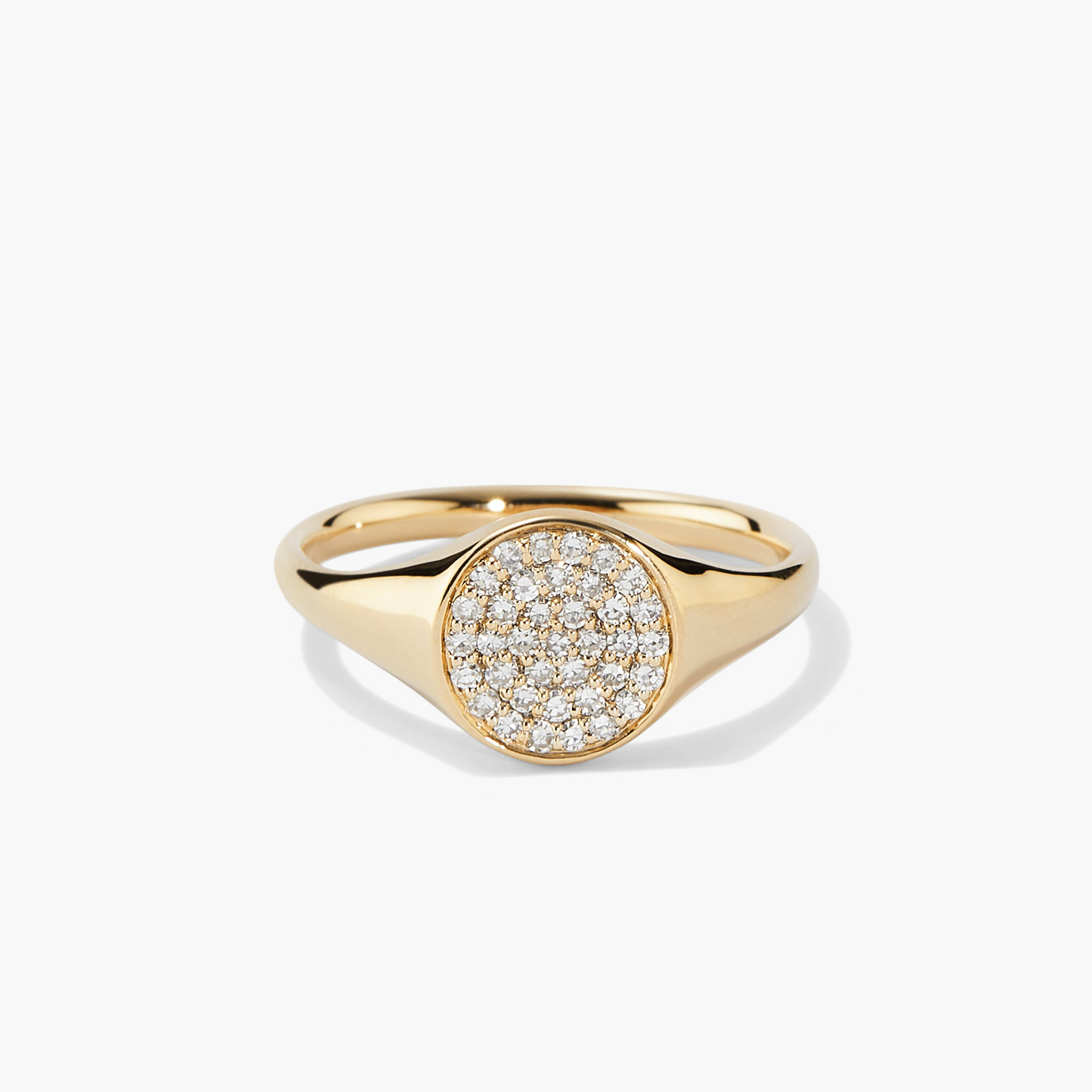 Pave Diamond Signet Pinky Ring