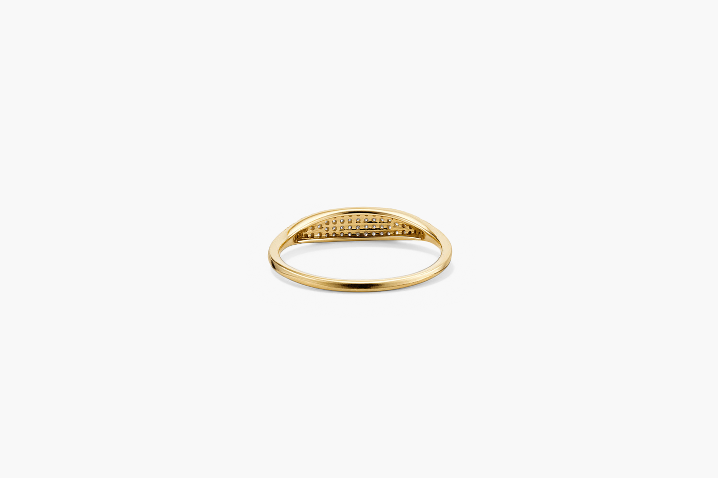 Pave Diamond Slim Signet