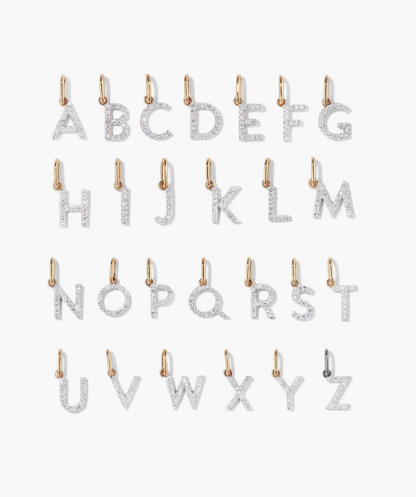 Diamond Letter Charm