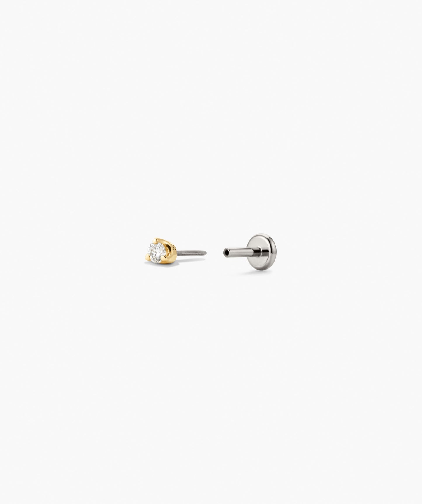 Tiny Prong Diamond Flat Back Stud