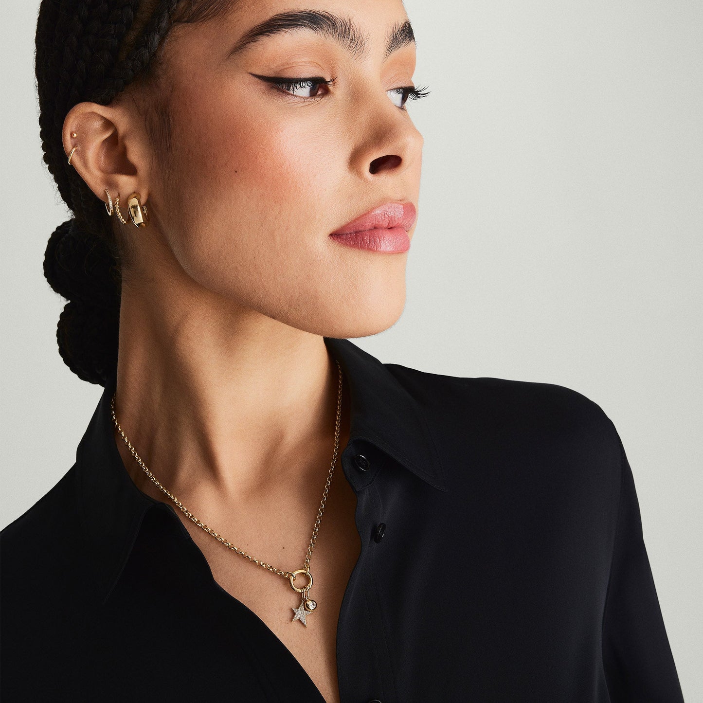 Rolo Chain Charm Necklace